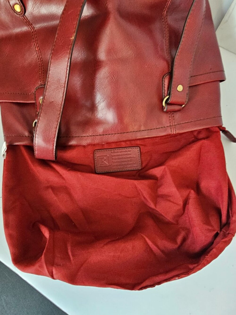 Relic Bag Red Faux Leather Casual Classic Shoulder - Picture 9 of 11